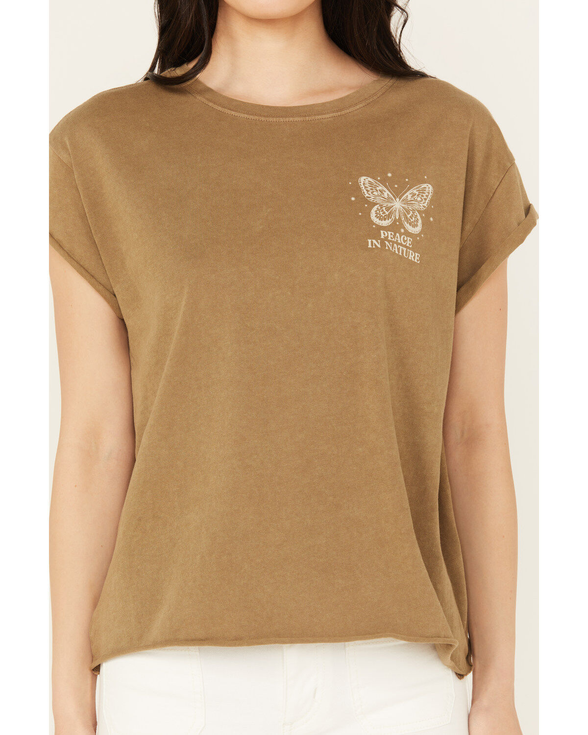 Cleo + Wolf Women's Burnout Butterfly Relaxed Graphic Tee
