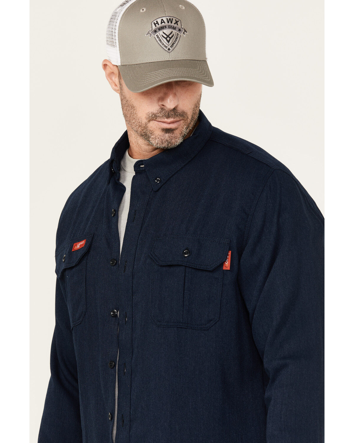 Lapco Men's FR Modern Uniform Long Sleeve Button-Down Work Shirt