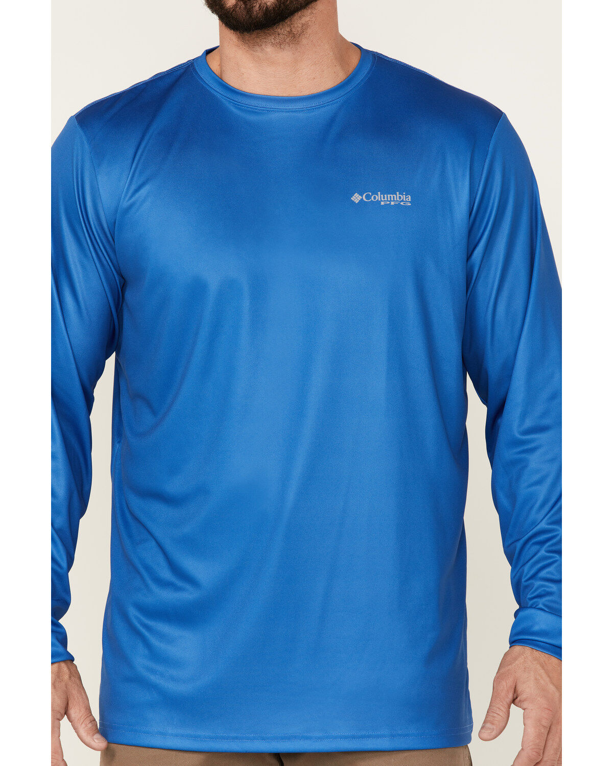 Columbia Men's Navy Tackle Texas Flag Back Graphic Long Sleeve Thermal T-Shirt