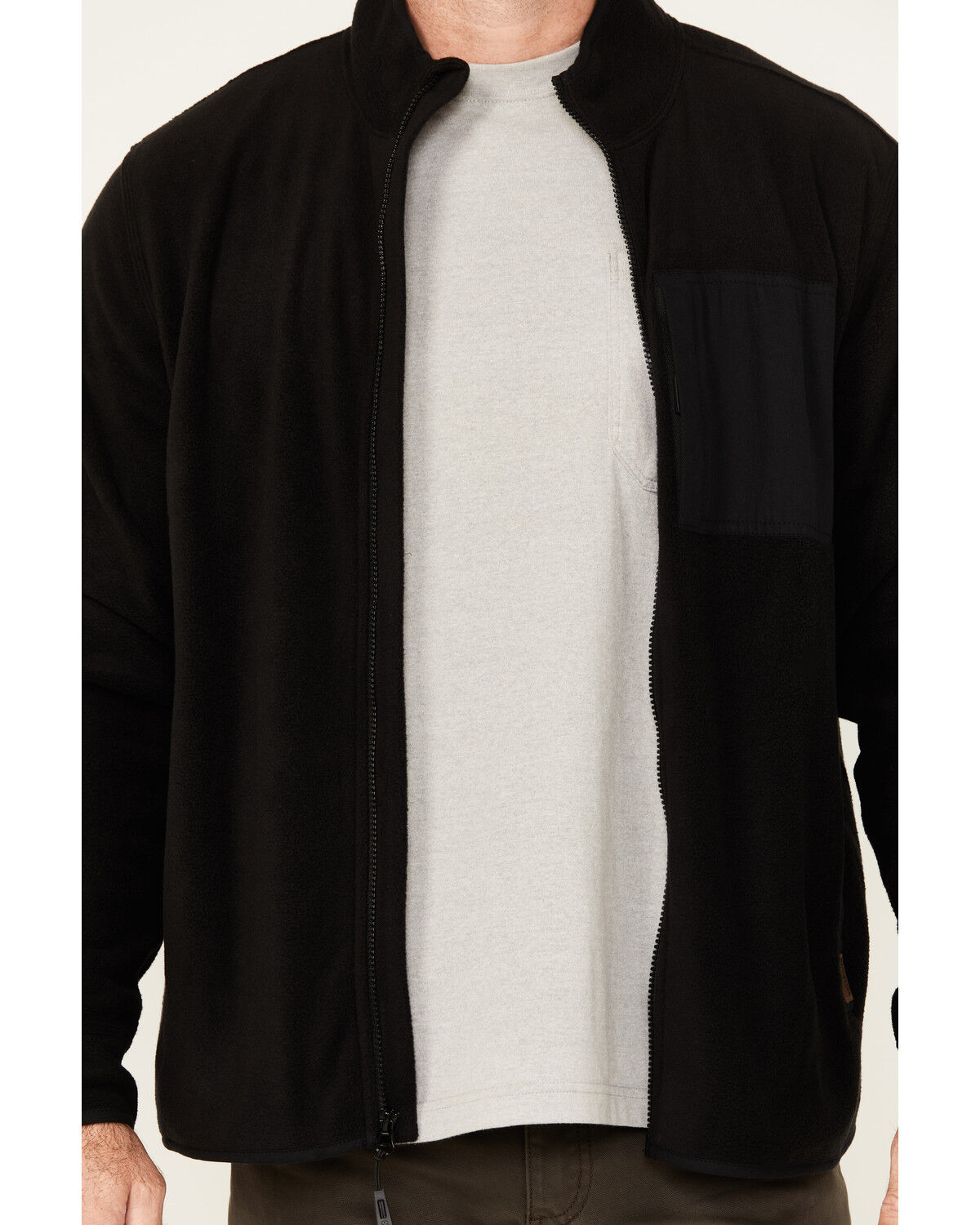 Lucky Brand Workwear Men's Solid Polar Fleece Jacket