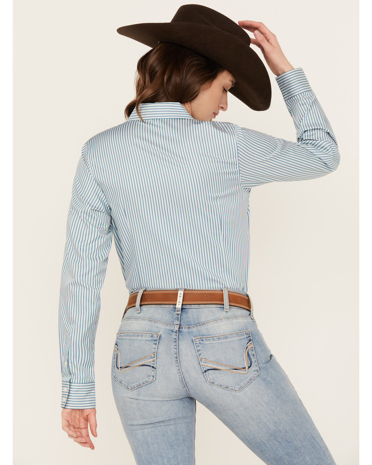 Cinch Women's Striped Long Sleeve Button Down Western Shirt