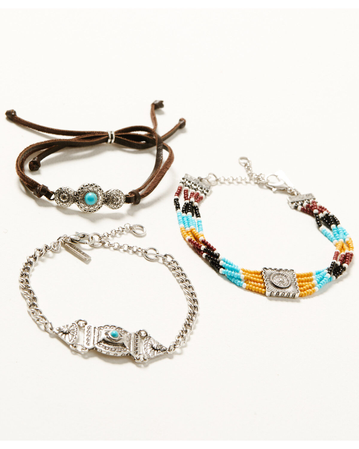 Shyanne Women's Frontier Antique Silver Bracelet Set - 3 Piece