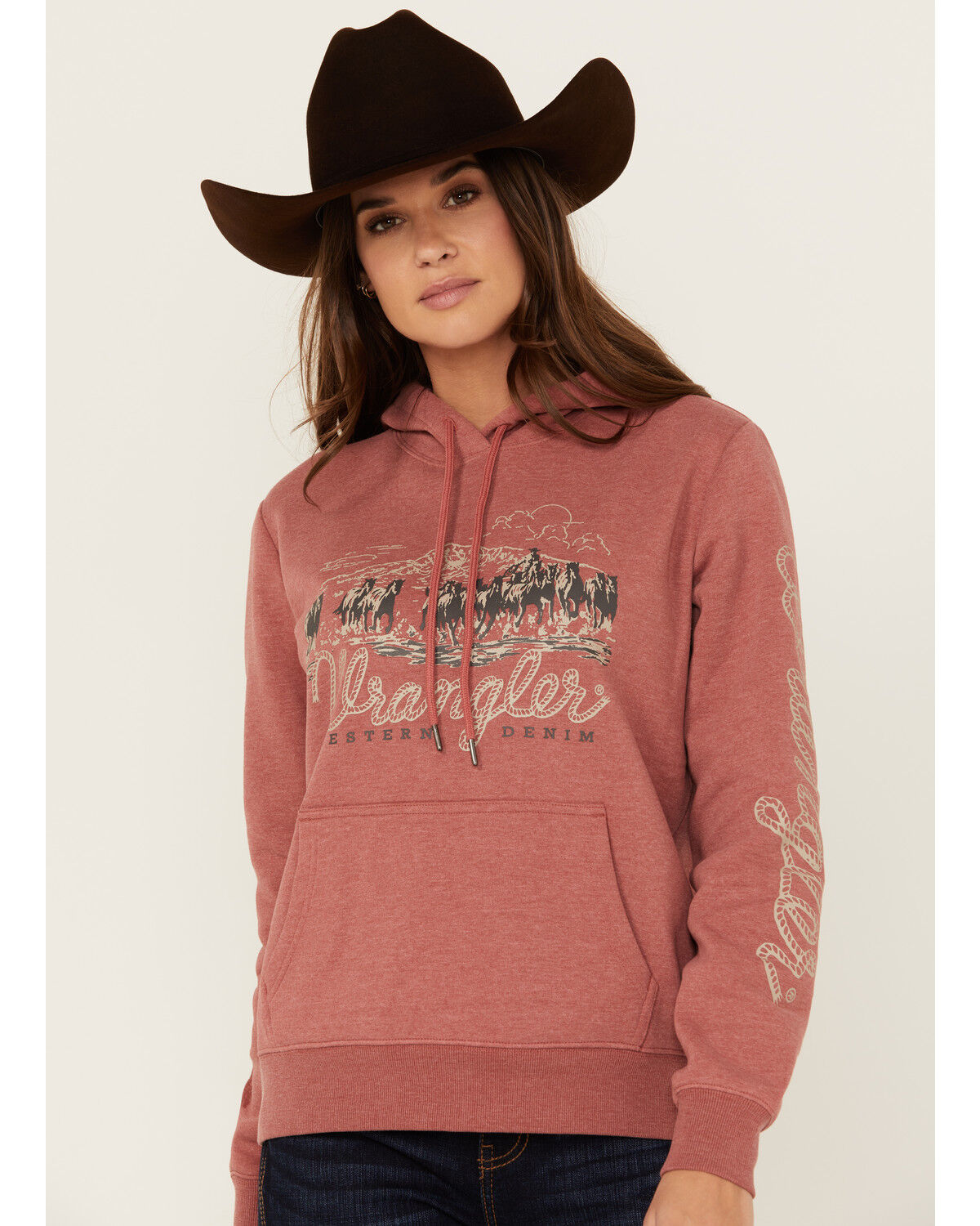 Wrangler Women's Logo Horse Graphic Hoodie