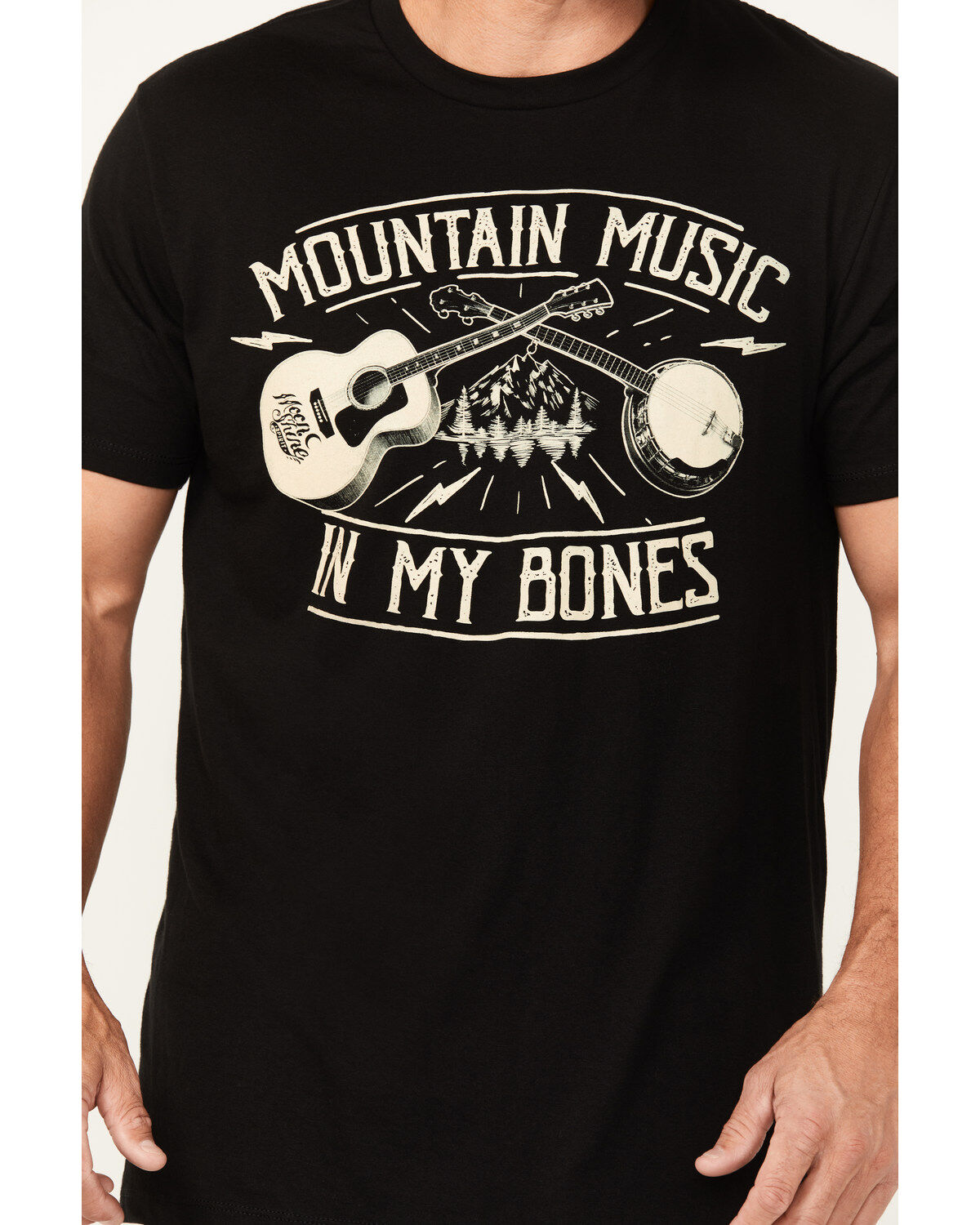 Moonshine Spirit Men's Blue Grass Short Sleeve Graphic T-Shirt