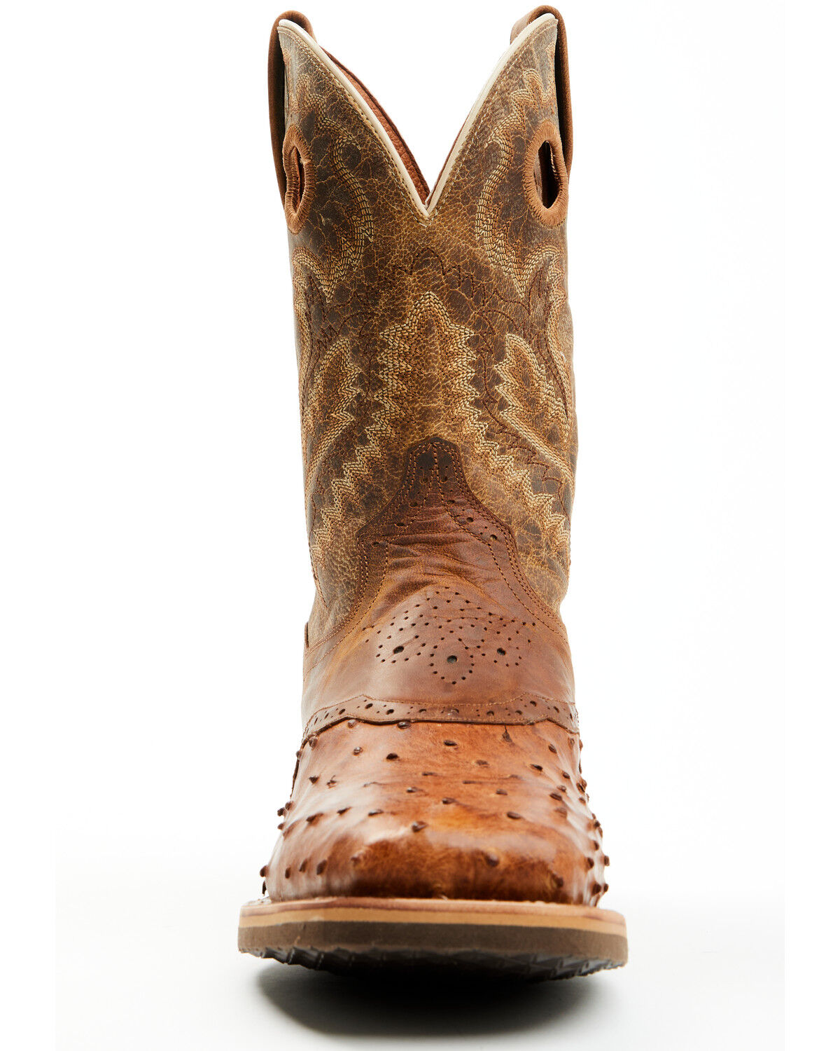 Dan Post Men's Exotic Full Quill Ostrich Western Boots - Broad Square Toe