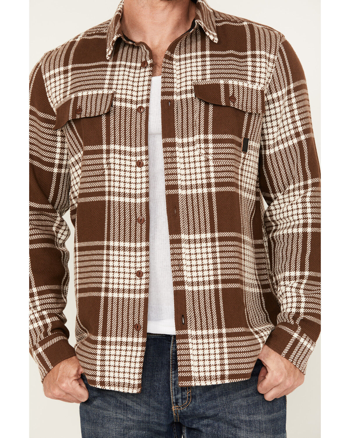 Brothers and Sons Men's Conrad Plaid Print Long Sleeve Button-Down Shirt