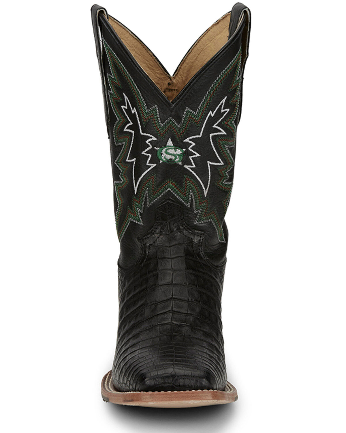 Justin Men's Haggard Exotic Caiman Western Boots - Broad Square Toe