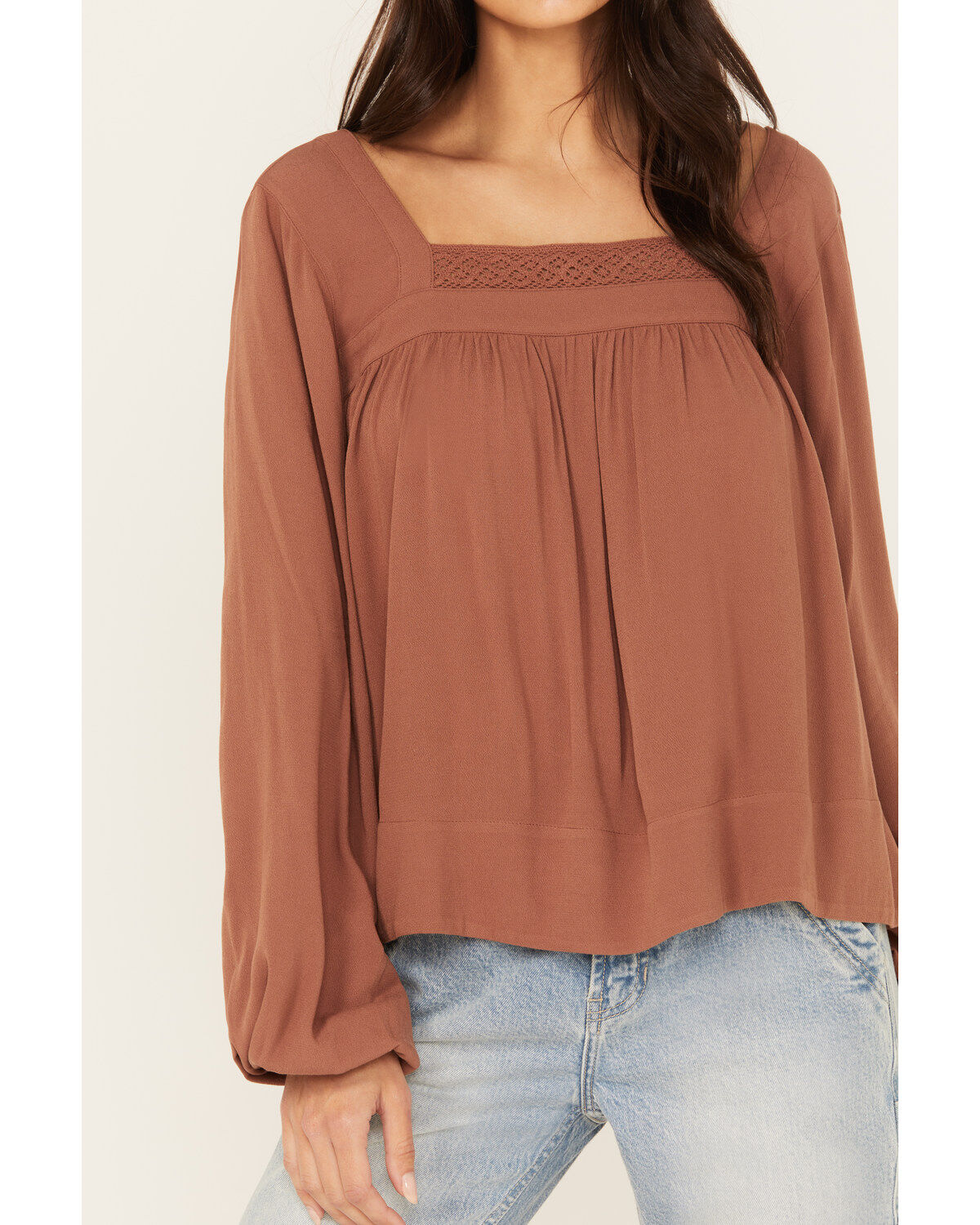 Cleo + Wolf Women's Long Sleeve Flowy Blouse
