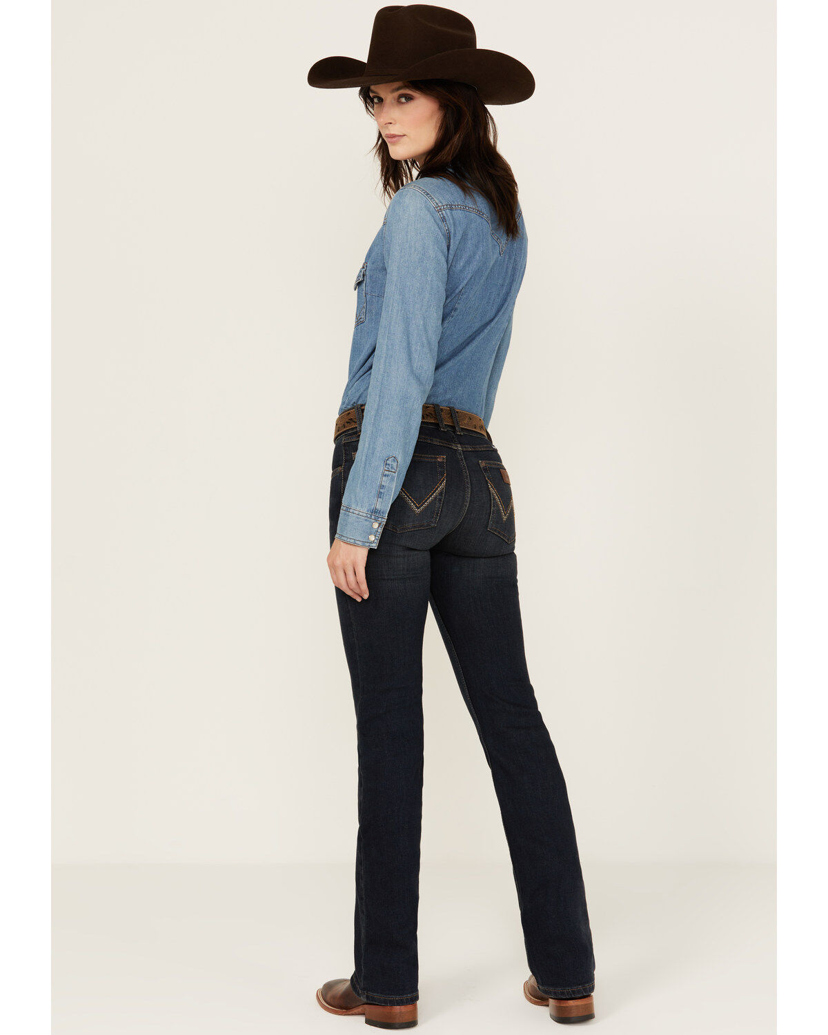 Wrangler Retro Women's Dark Wash Mid Rise Bootcut Jeans