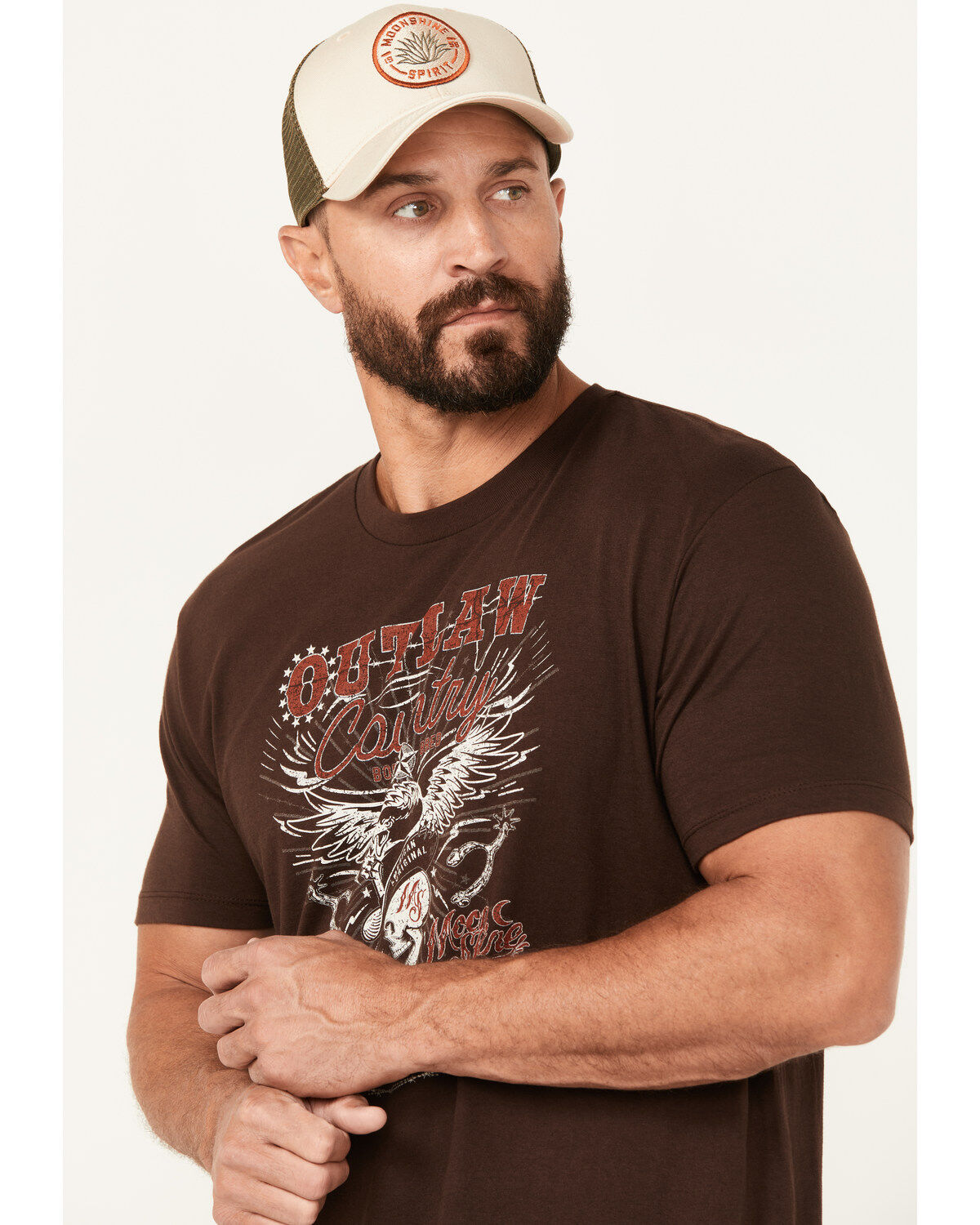 Moonshine Spirit Men's Outlaw Racing Short Sleeve Graphic T-Shirt