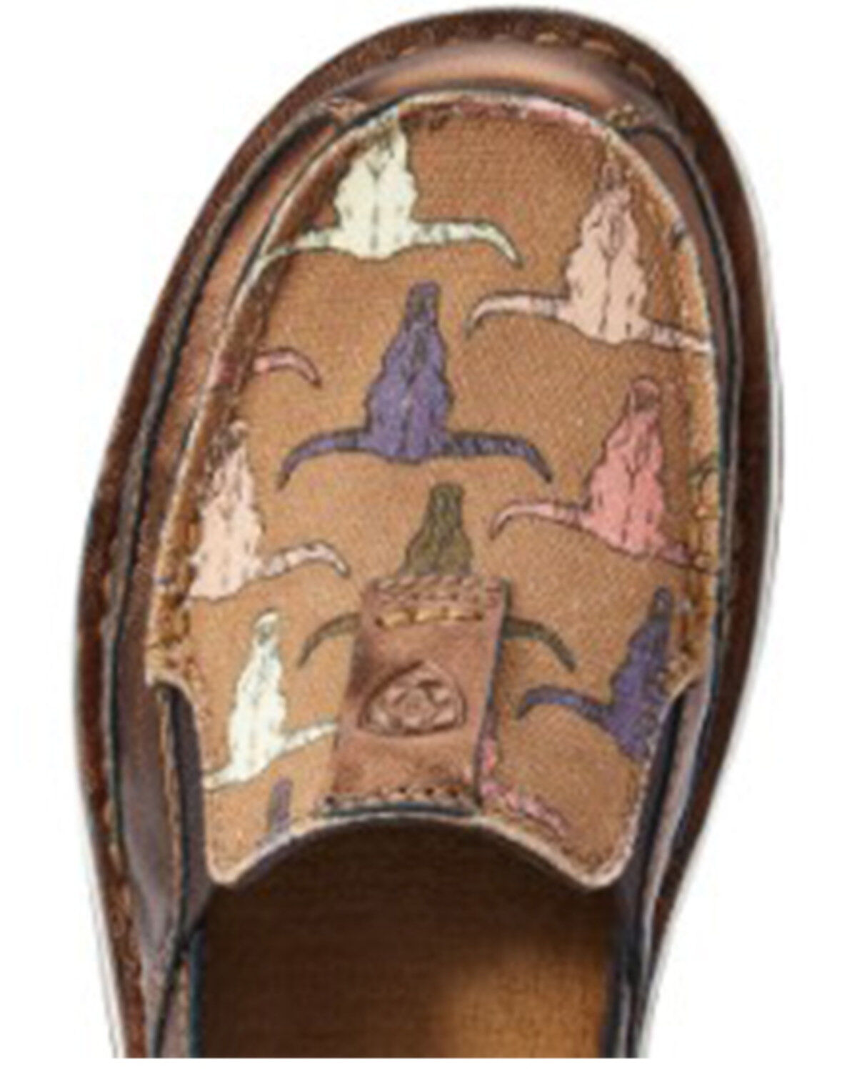 Ariat Women's Metallic Steerhead Print Casual Slip-On Cruiser - Moc Toe