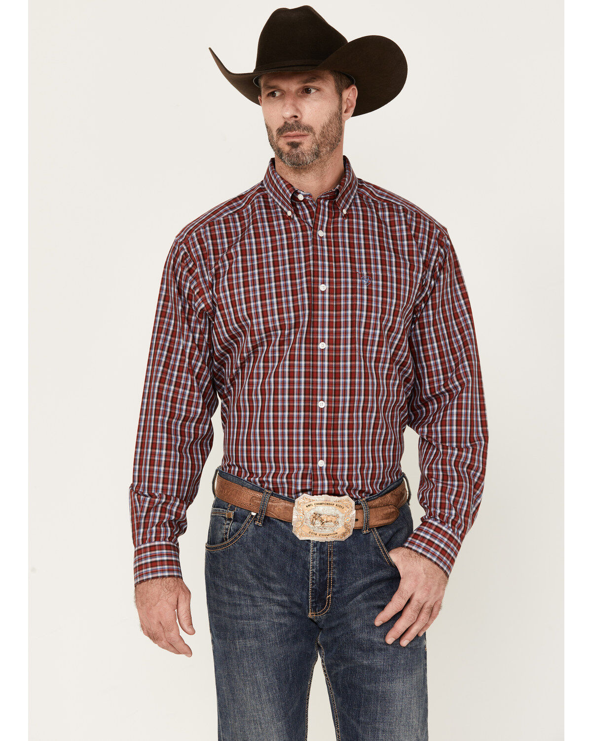 Ariat Men's Wrinkle Free Emilio Classic Fit Long Sleeve Button-Down Shirt
