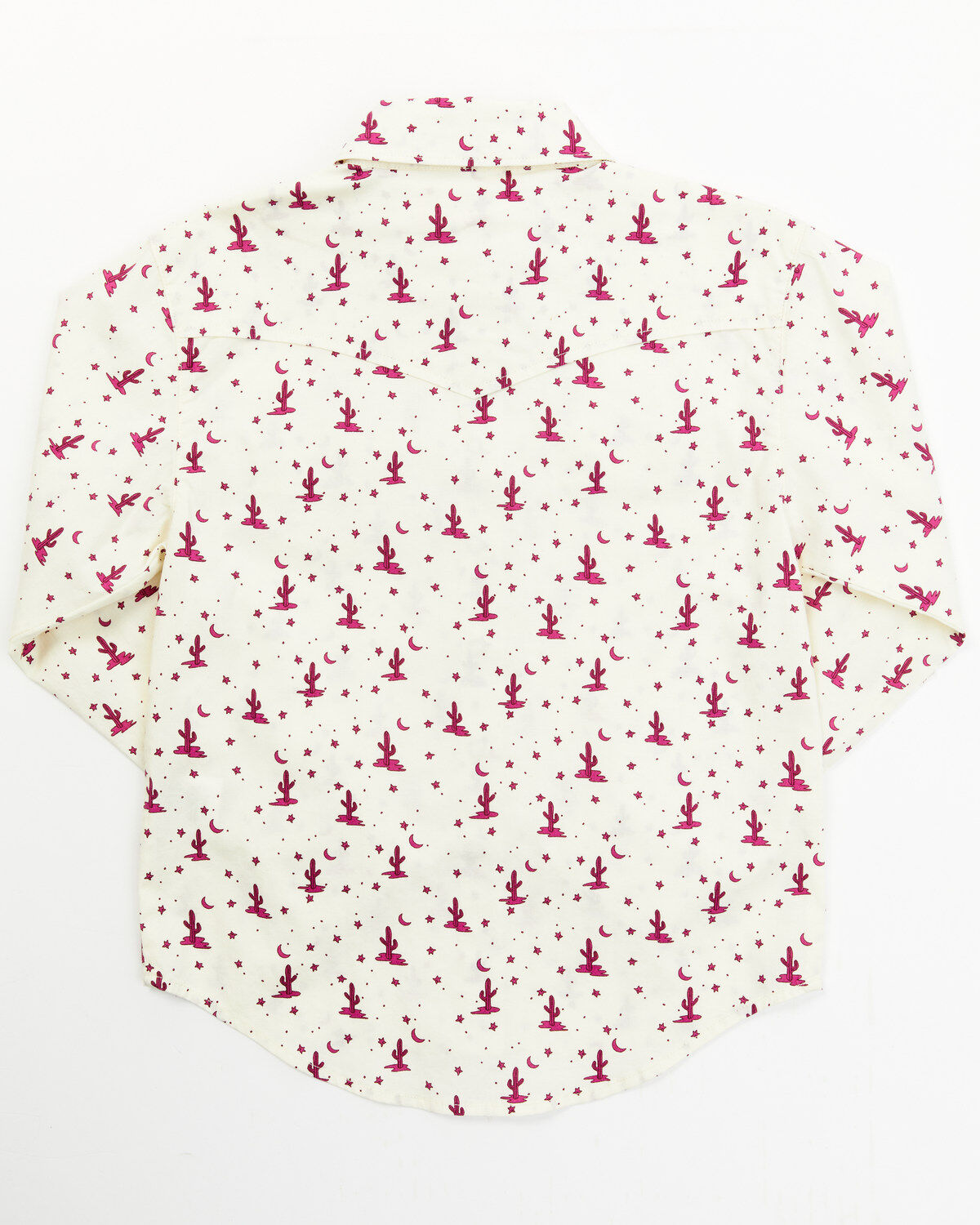 Shyanne Toddler Girls' Cactus Print Long Sleeve Pearl Snap Shirt