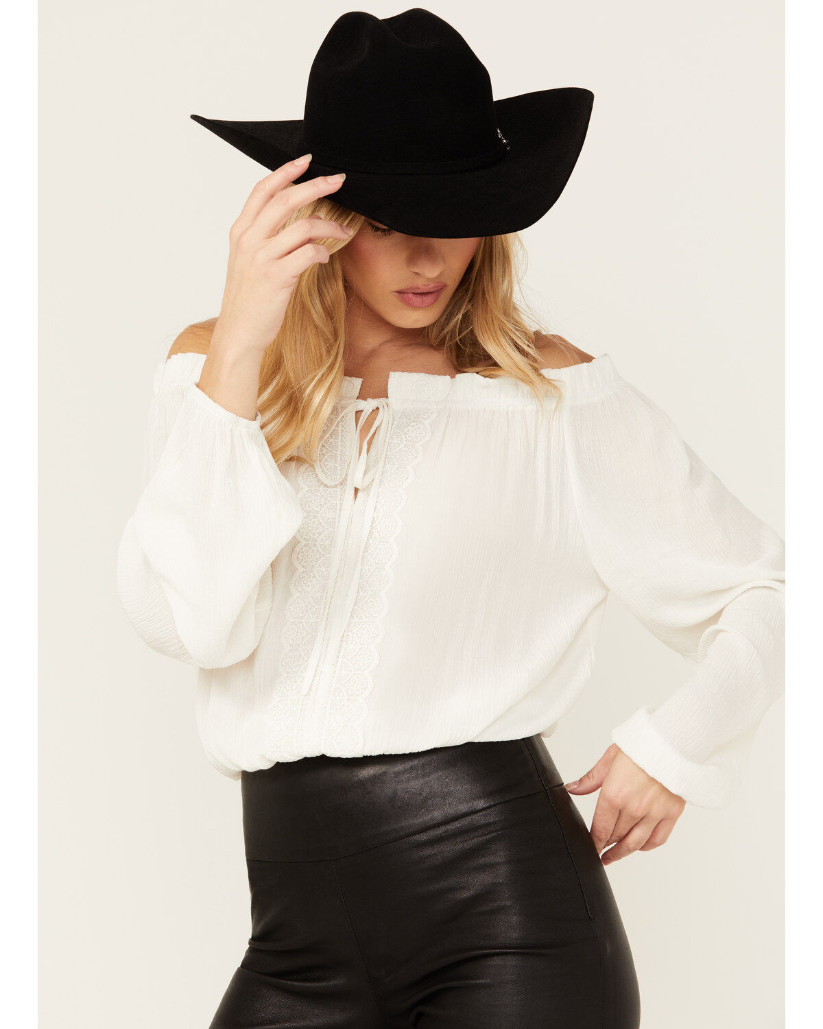 Tempted Women's Crochet Long Sleeve Top