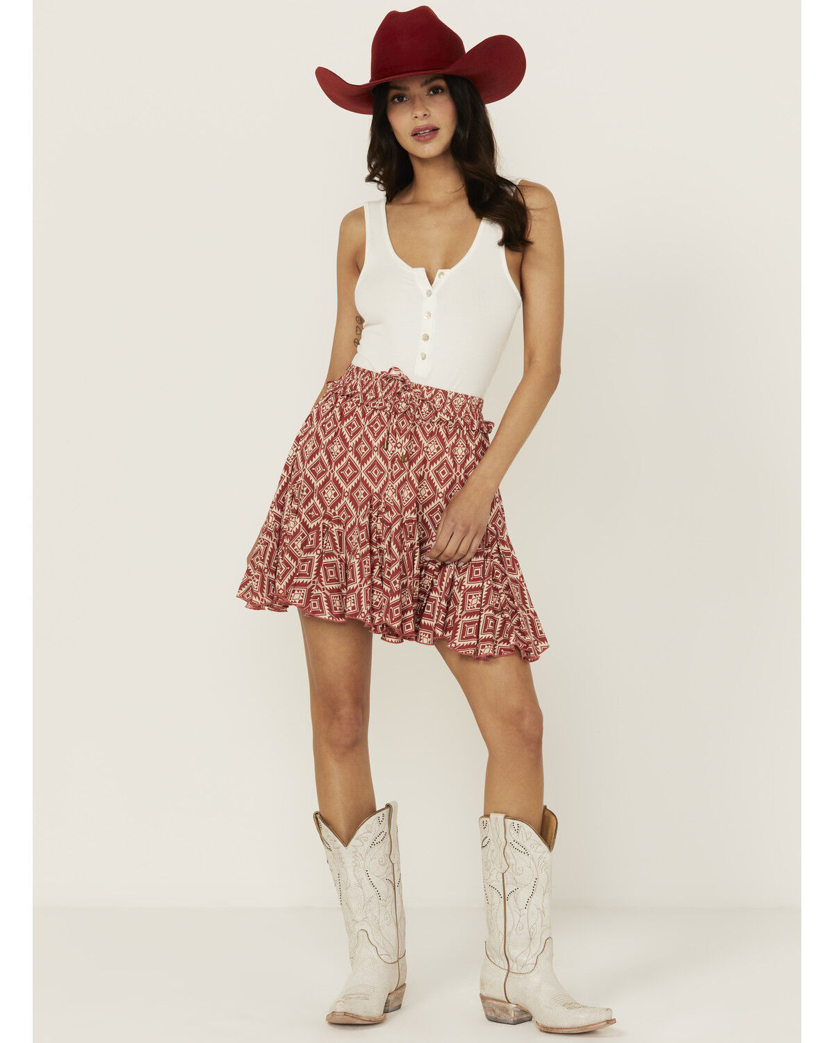Rock & Roll Denim Women's Southwestern Print Skirt