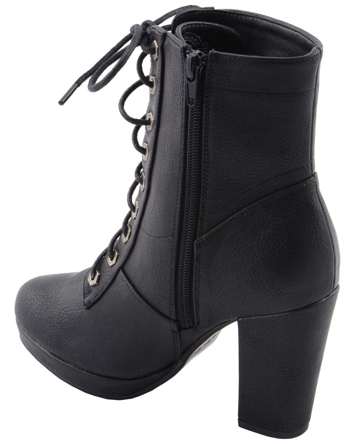 Milwaukee Leather Women's Lace Toe Toe Platform Boots - Round Toe