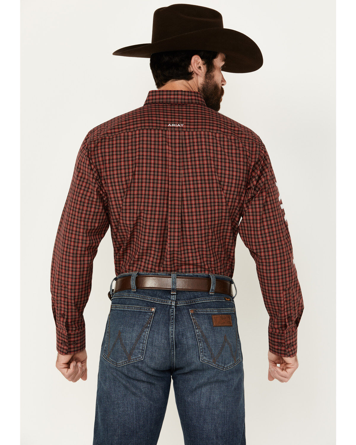 Ariat Men's Team Carson Plaid Print Long Sleeve Button-Down Shirt