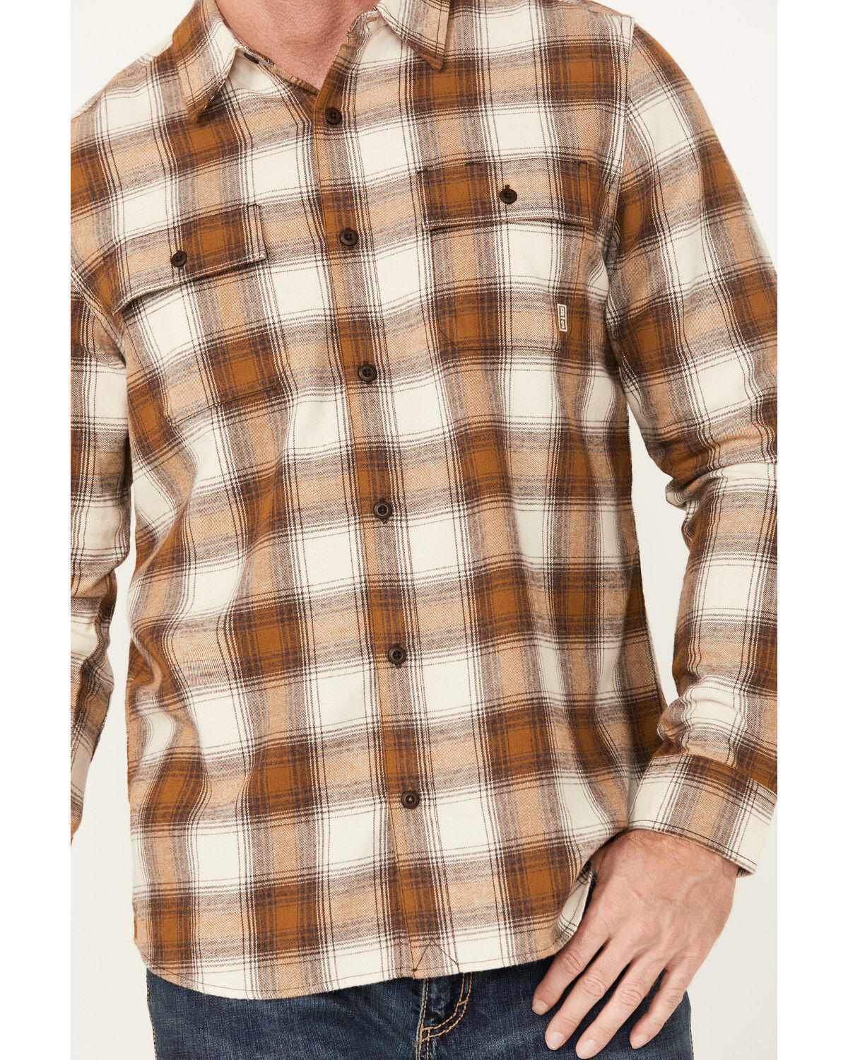 Brothers and Sons Men's Stewert Everyday Plaid Print Button Down Western Flannel Shirt