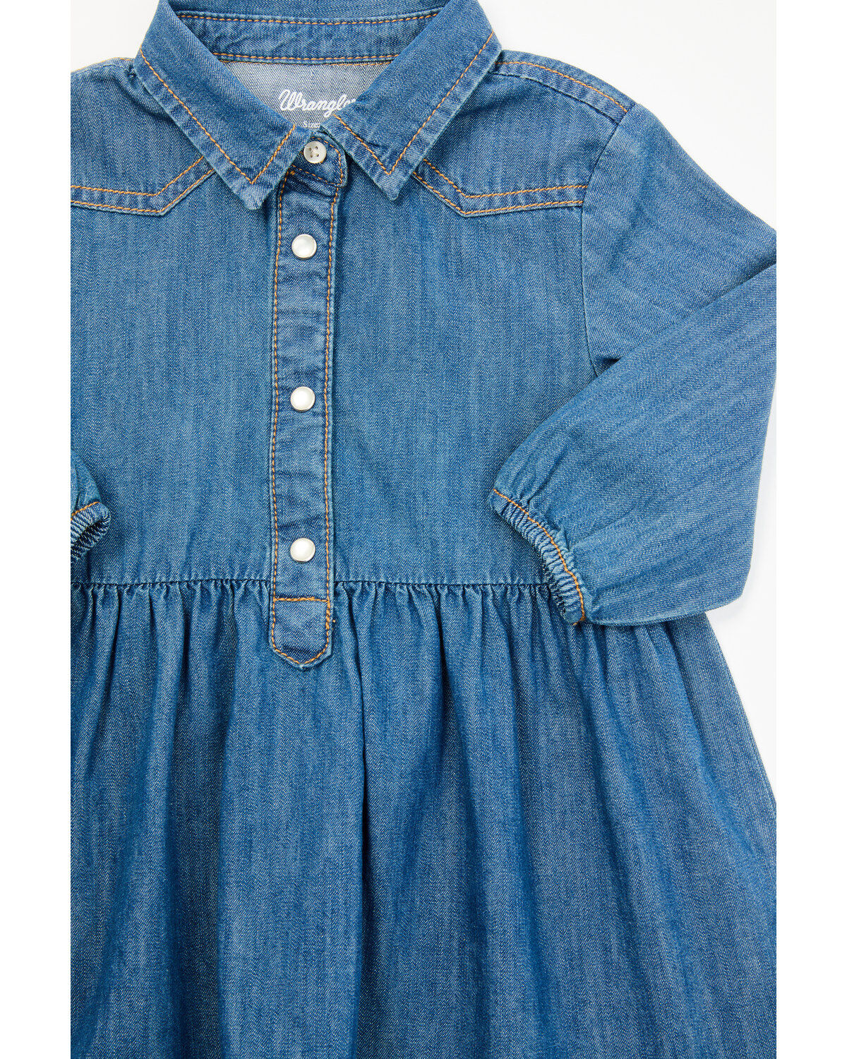 Wrangler Toddler Girls' Long Sleeve Denim Dress
