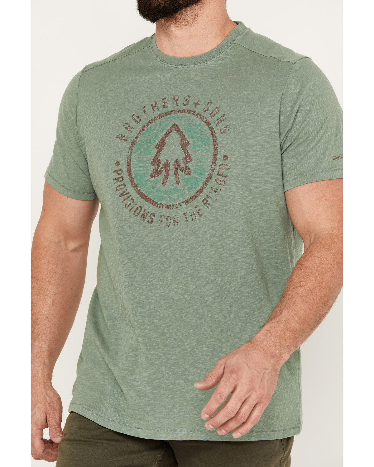 Brothers and Sons Men's Tree Circle Short Sleeve Graphic T-Shirt