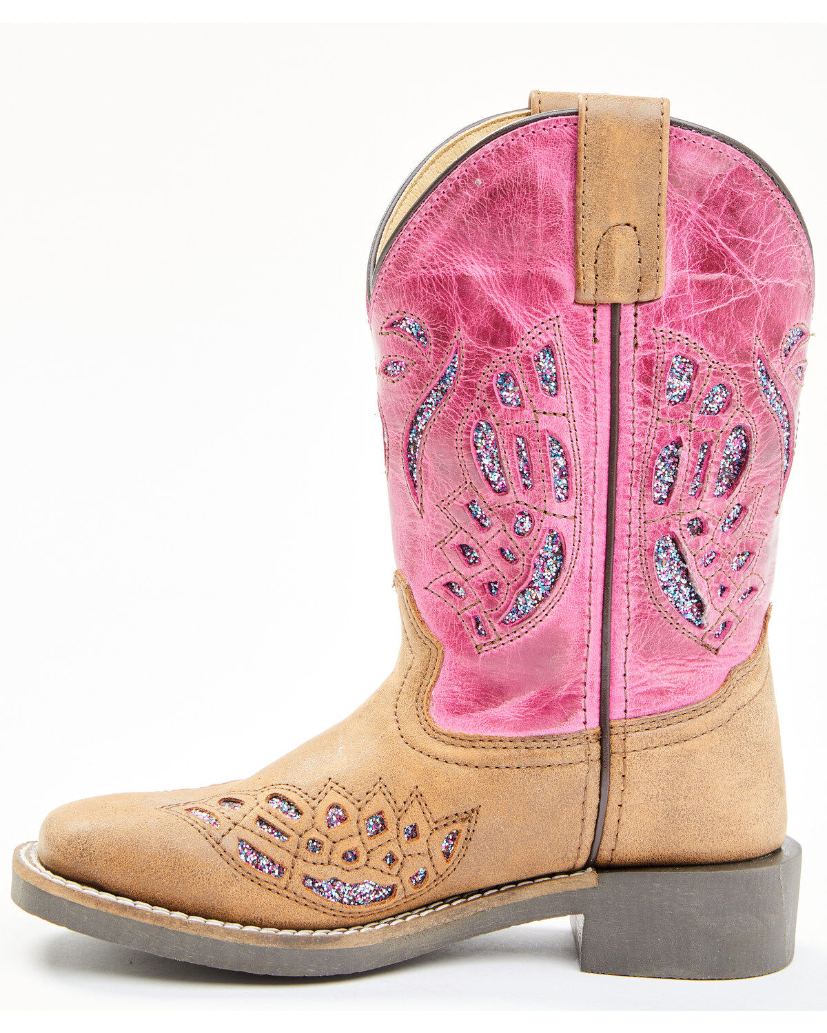 Shyanne Girls' Chloe Glitter Western Boots - Square Toe