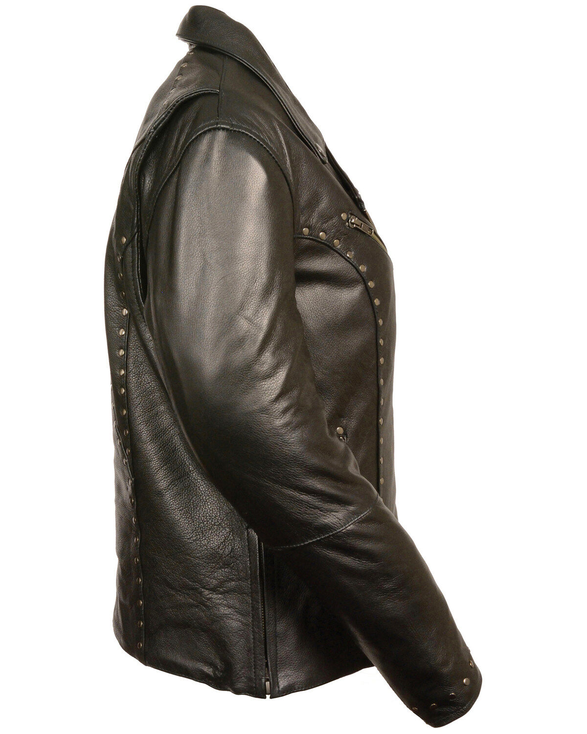 Milwaukee Leather Women's Classic Studded Motorcycle Leather Jacket