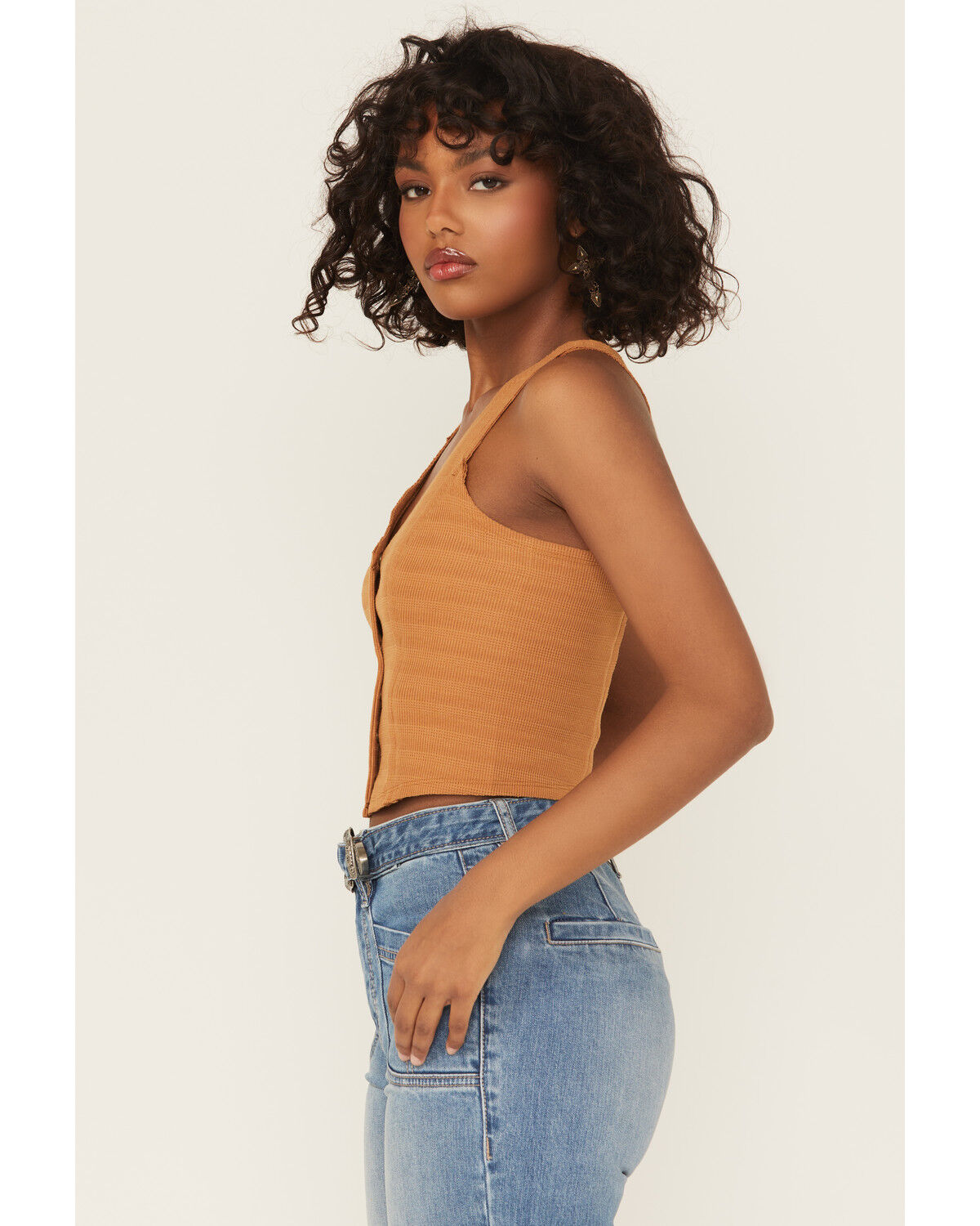 Cleo + Wolf Women's Ribbed Button-Up Vest
