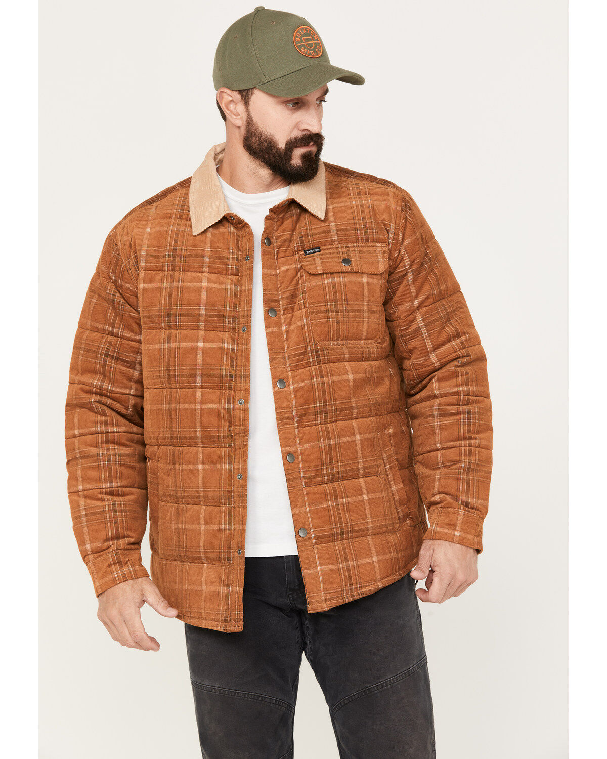 Brixton Men's Plaid Print Cass Jacket