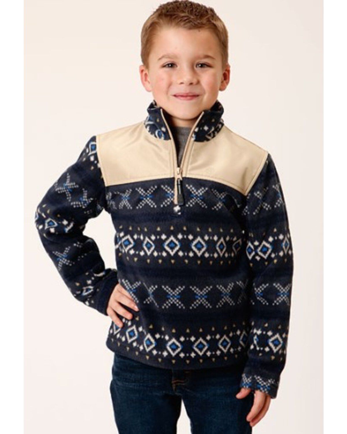 Roper Boys' Poly Micro Fleece Pullover