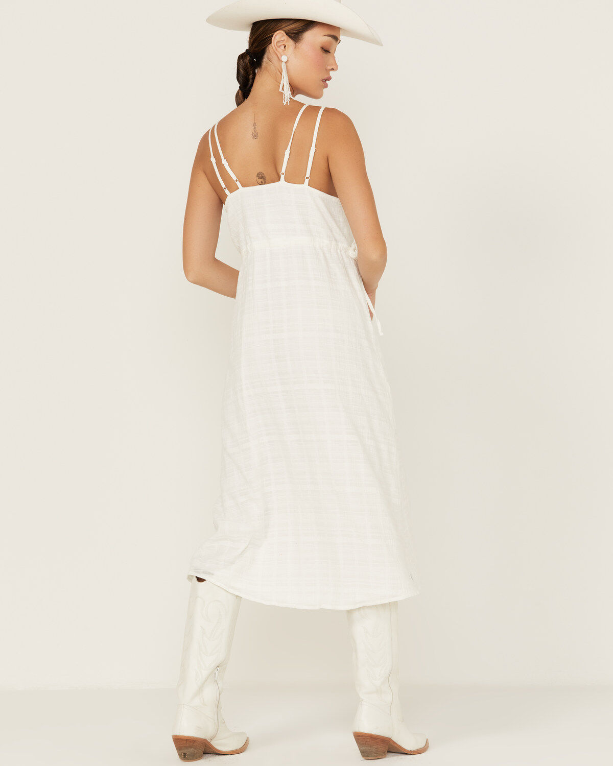 Wishlist Women's Side Tie Double Strap Midi Dress