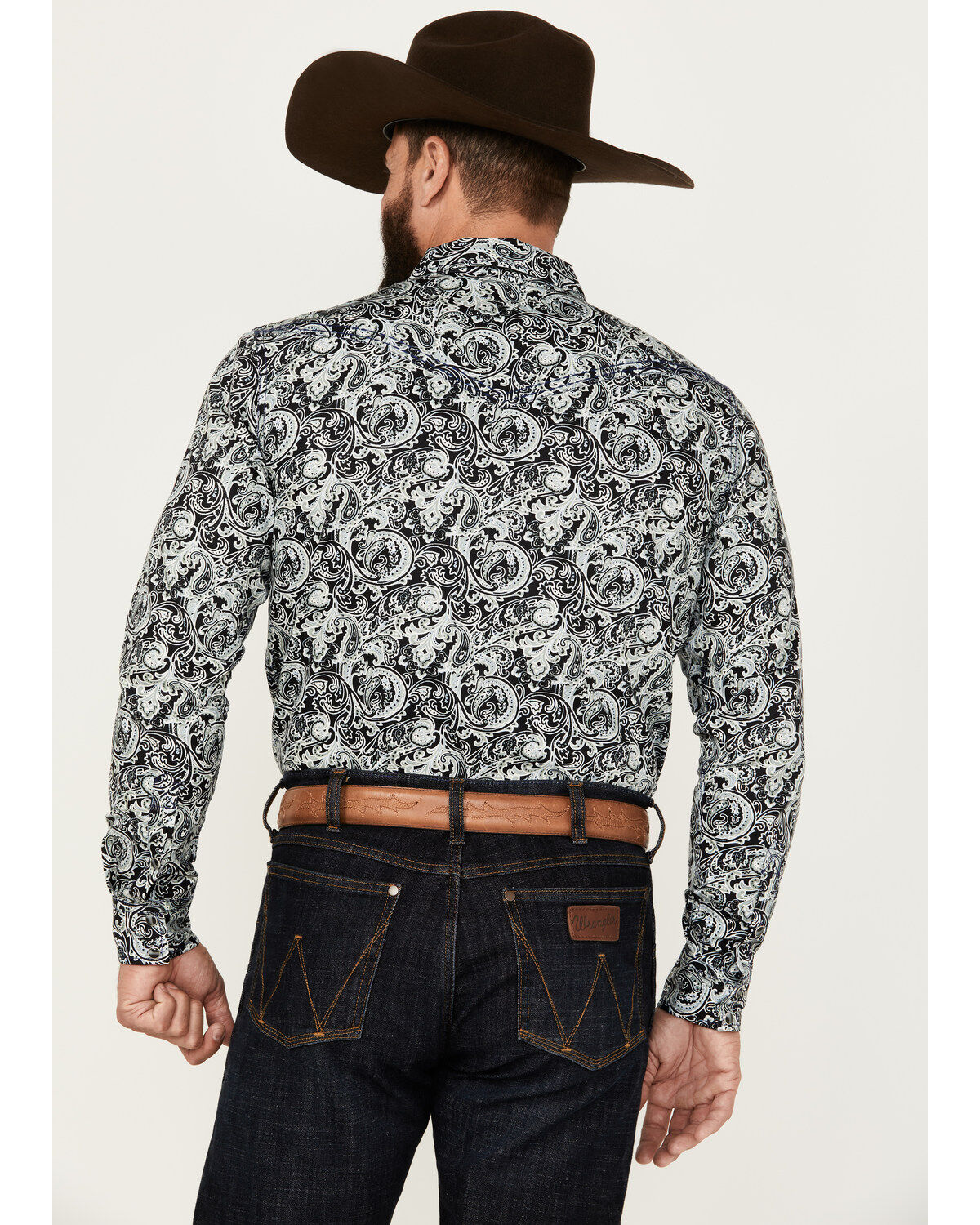 Cody James Men's Showdown Paisley Print Long Sleeve Snap Western Shirt
