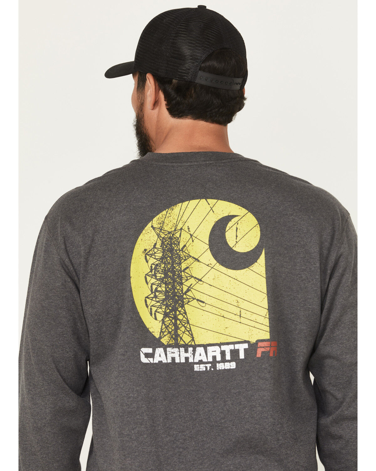 Carhartt Men's FR Loose Fit Long Sleeve Lightweight Electric T-Shirt