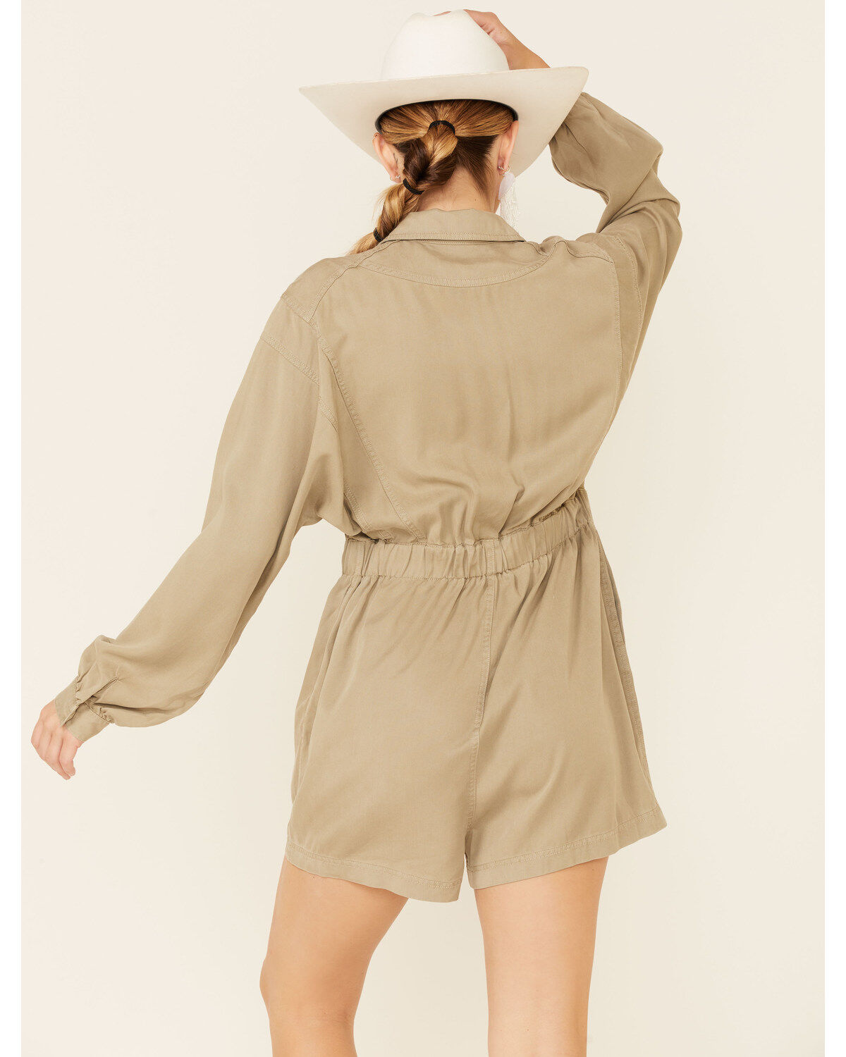 Very J Women's Tencel Utility Romper