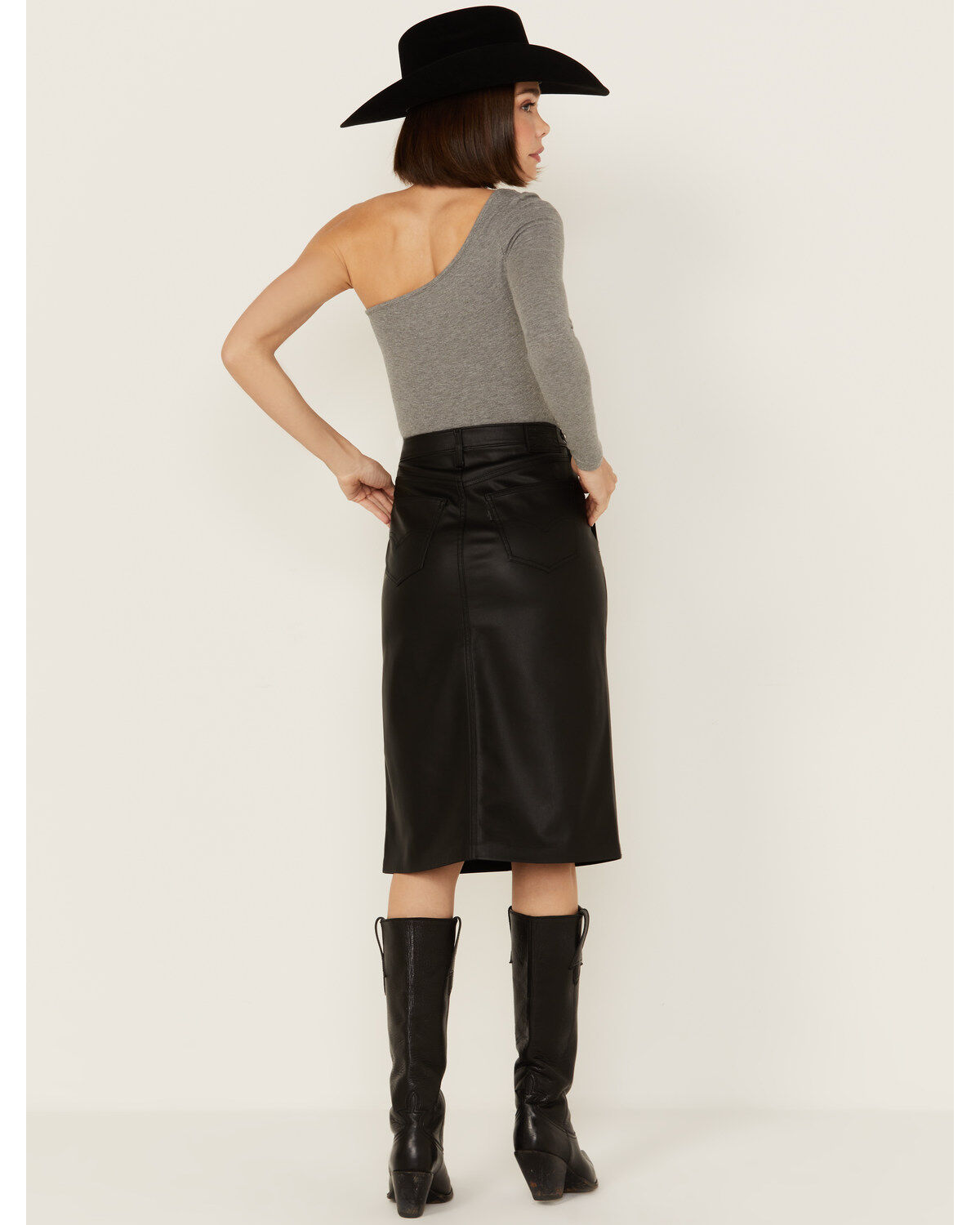 Levi's Premium Women's Faux Leather Icon Pencil Skirt