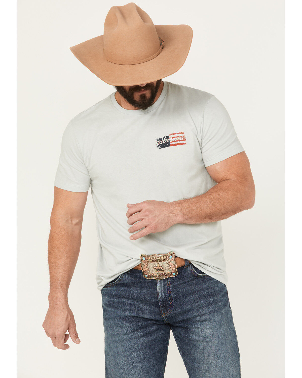 Cody James Men's Rugged Flag Short Sleeve Graphic T-Shirt