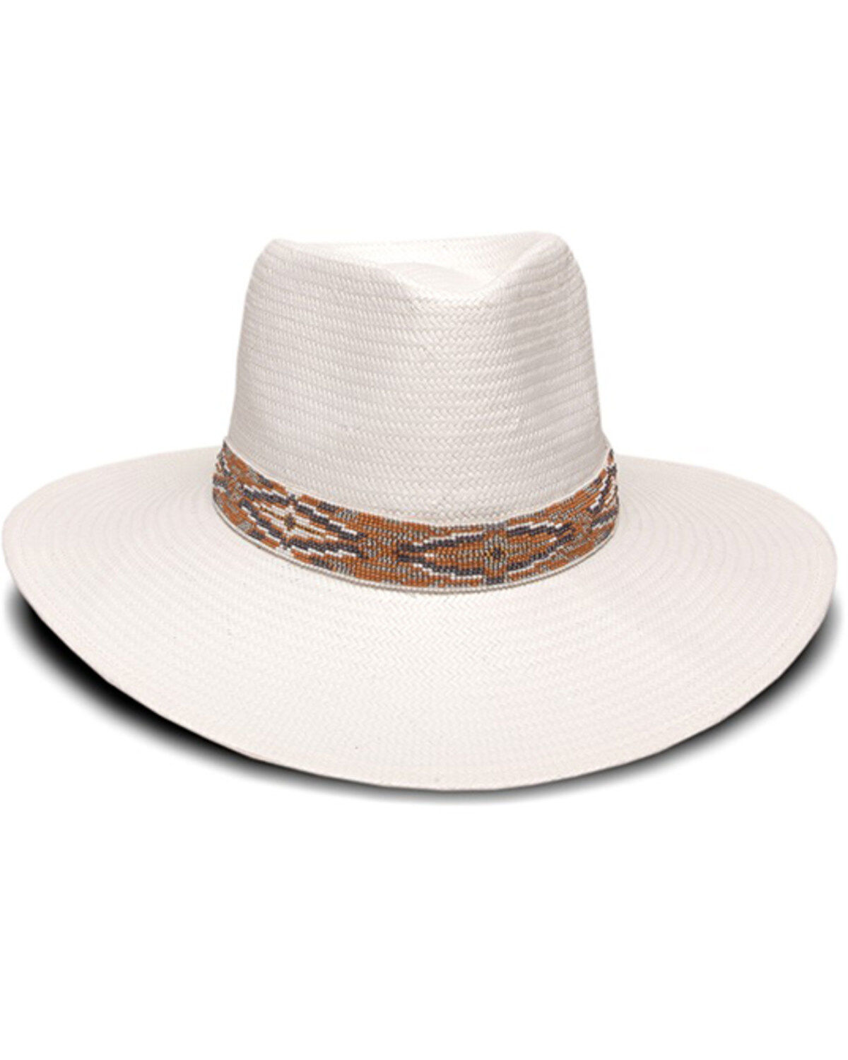 Nikki Beach Women's White Dove Straw Western Fashion Hat