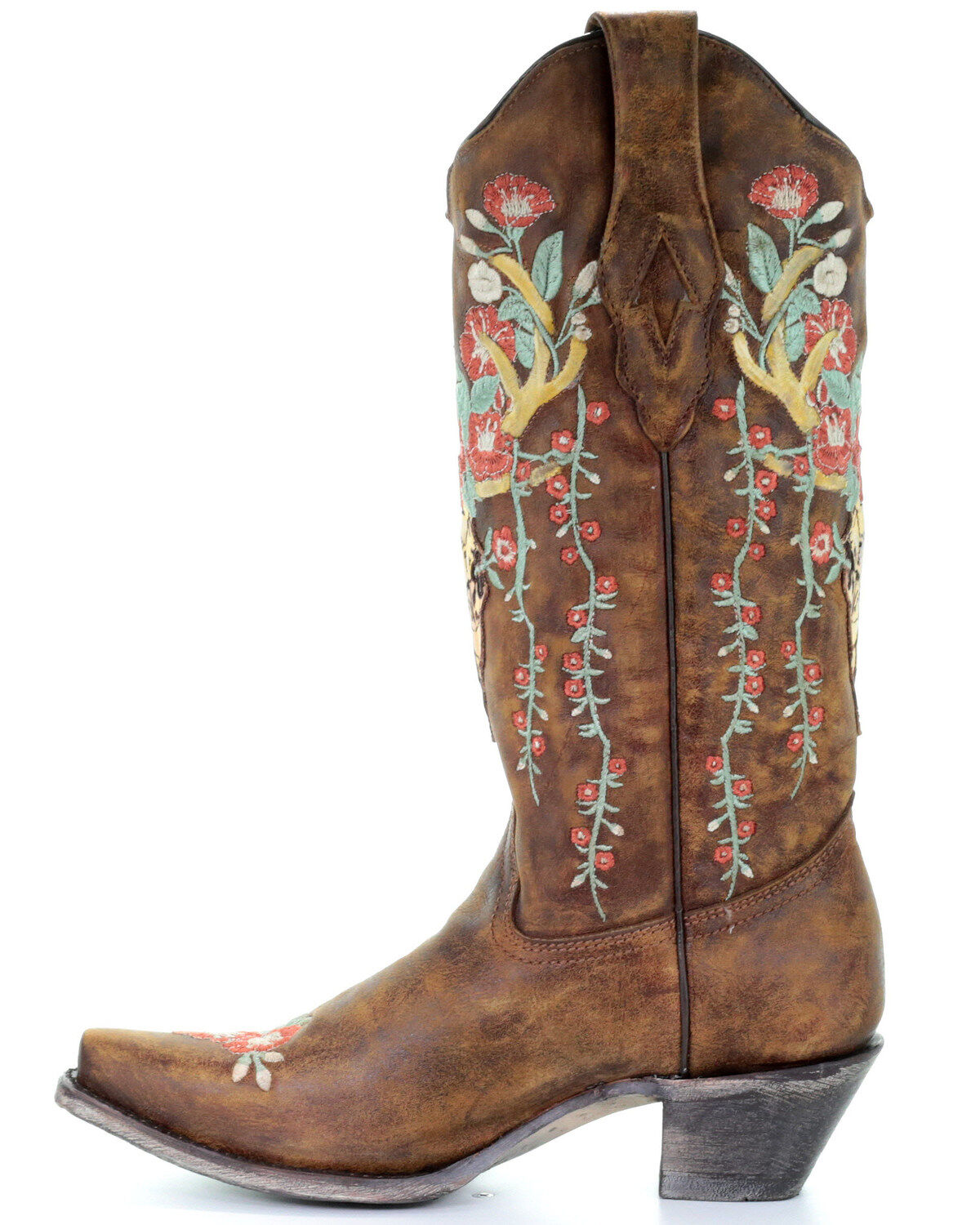 Corral Women's Deer Skull Western Boots - Snip Toe