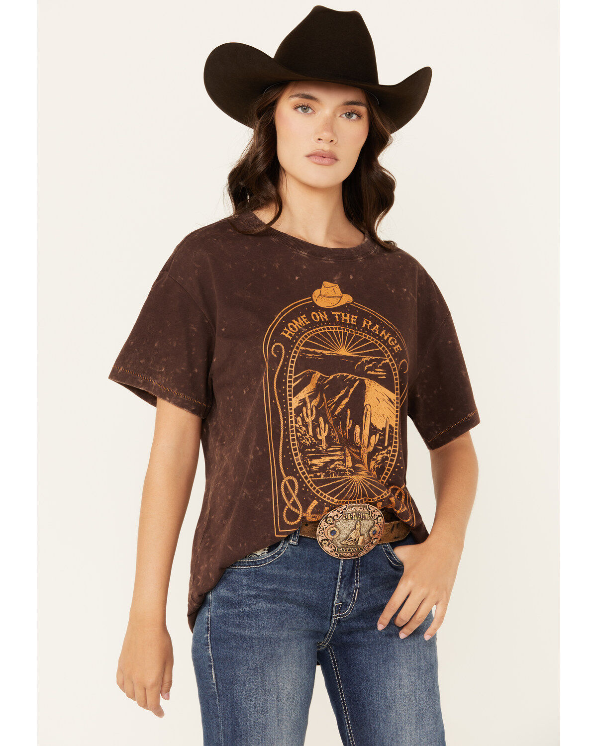 Shyanne Women's Home On Th Range Short Sleeve Graphic Tee
