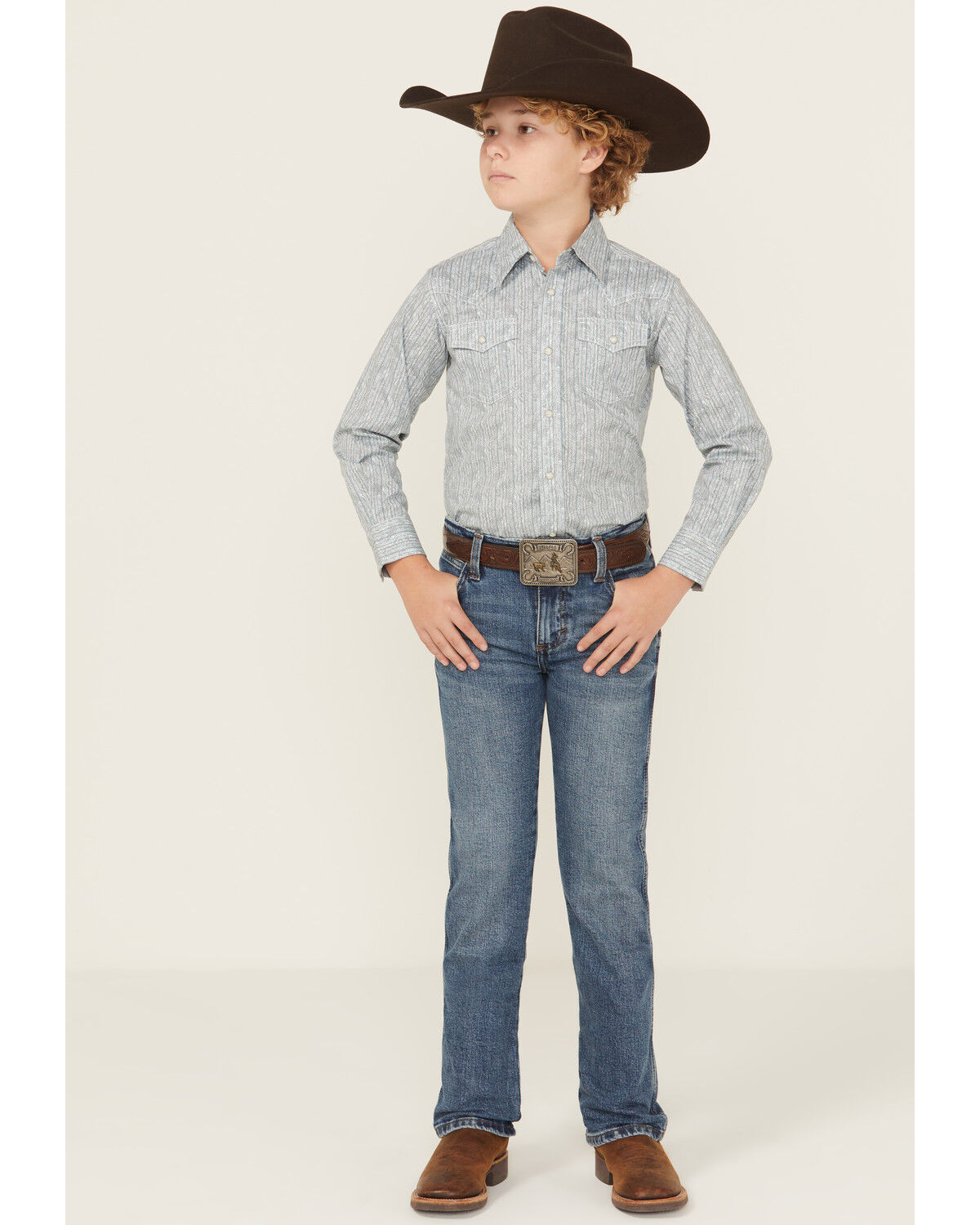 Wrangler Retro Little Boys' Medium Wash Slim Bootcut Stretch Denim Jeans