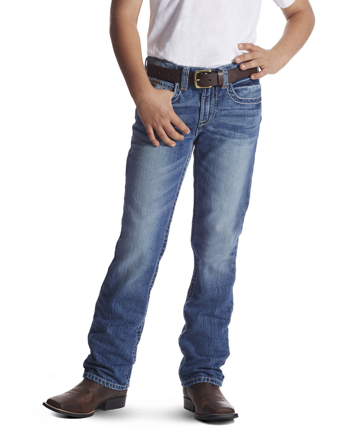 Ariat Boys' Charger Dakota Low Slim Straight Jeans