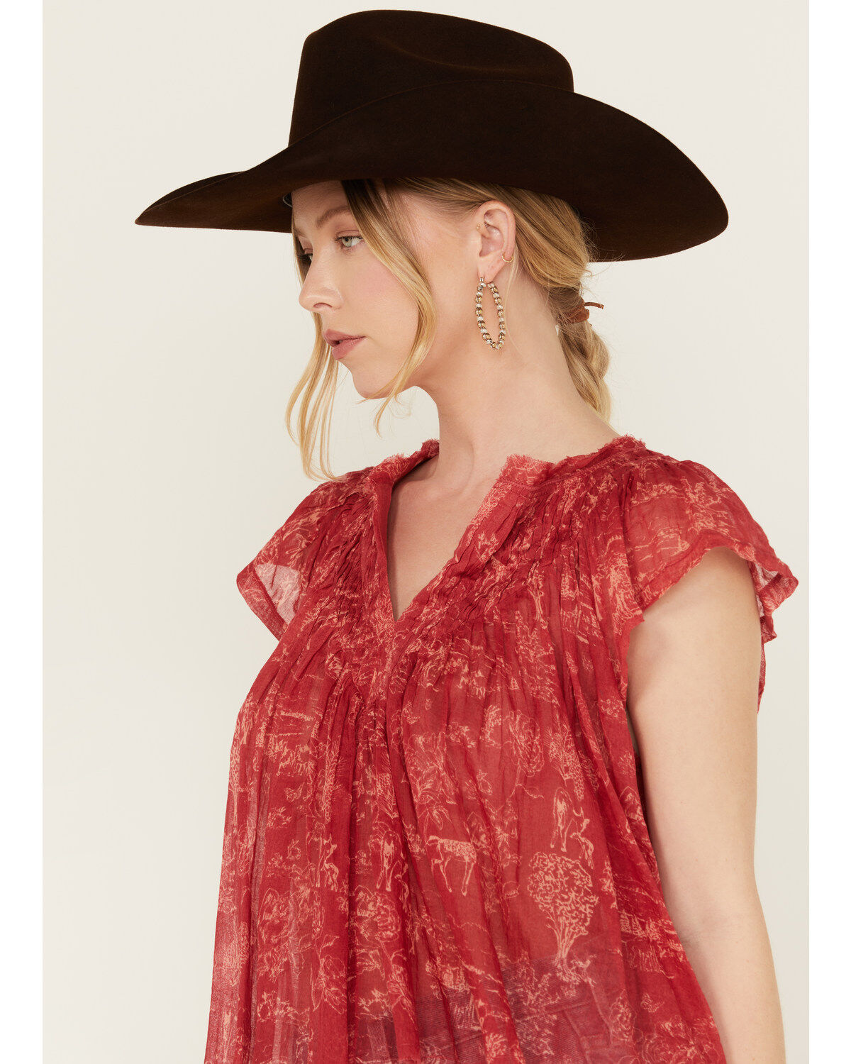 Free People Women's Printed Padma Top