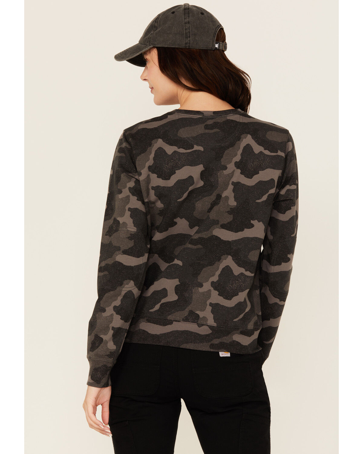 Lucky Brand Workwear Women's Camo Print French Terry Crewneck Sweatshirt