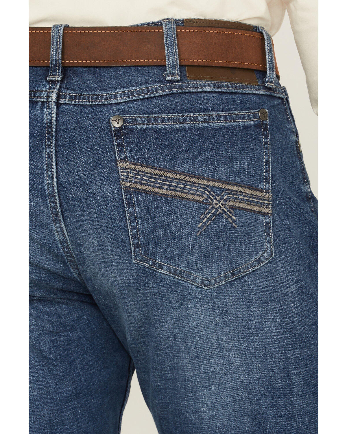 Wrangler 20X Men's Beckner 42 Medium Wash Slim Bootcut Stretch Denim Jeans