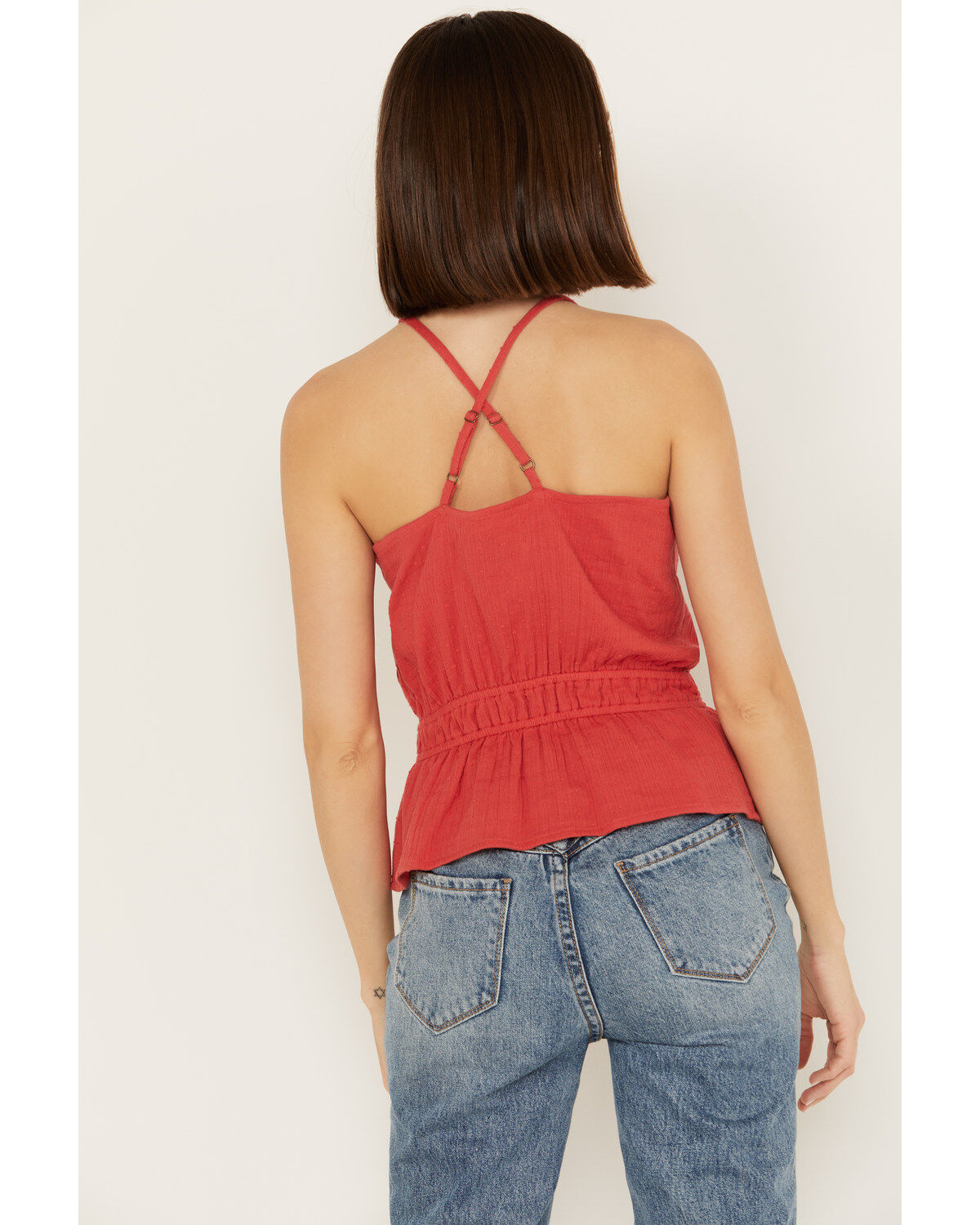 Rock & Roll Denim Women's Southwestern Embroidered Sleeveless Tank