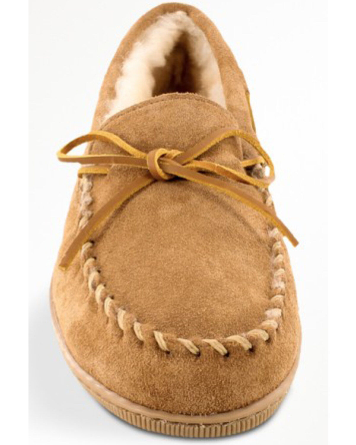 Minnetonka Men's Sheepskin Hardsole Moccasins