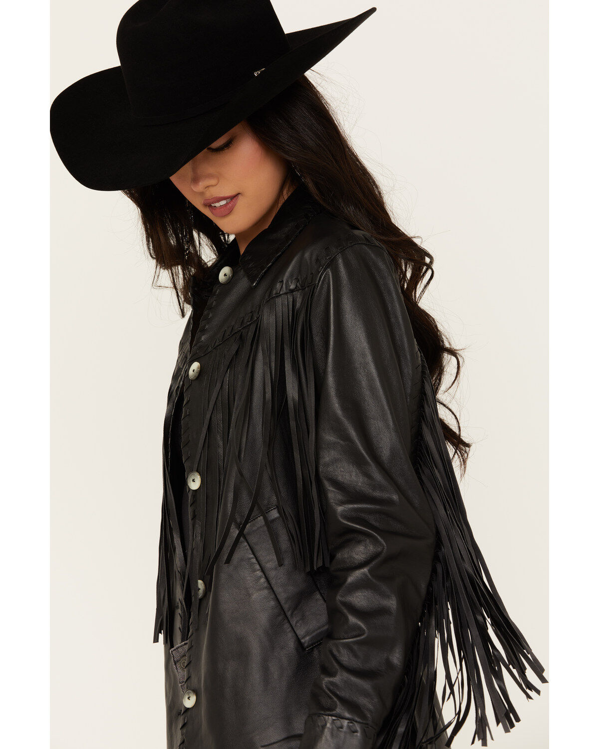 Idyllwind Women's Amburn Leather Fringe Shacket