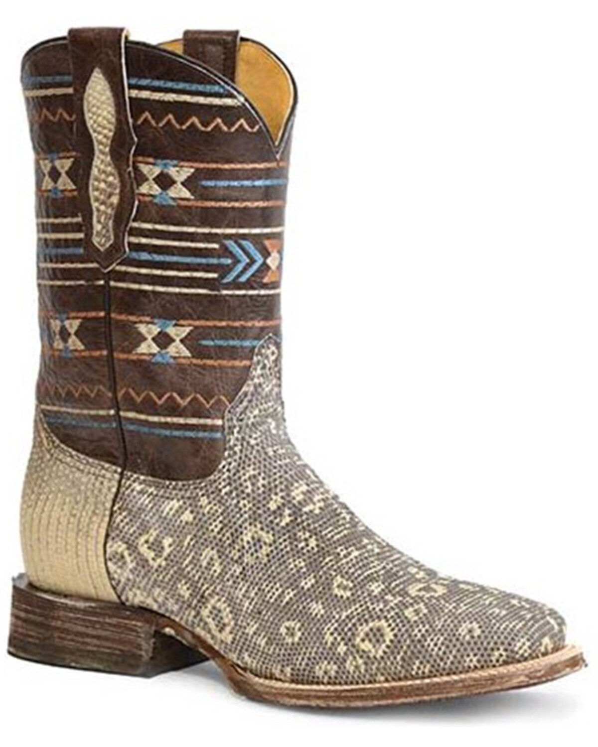 Roper Men's Ritch Lizard Exotic Western Boots - Broad Square Toe