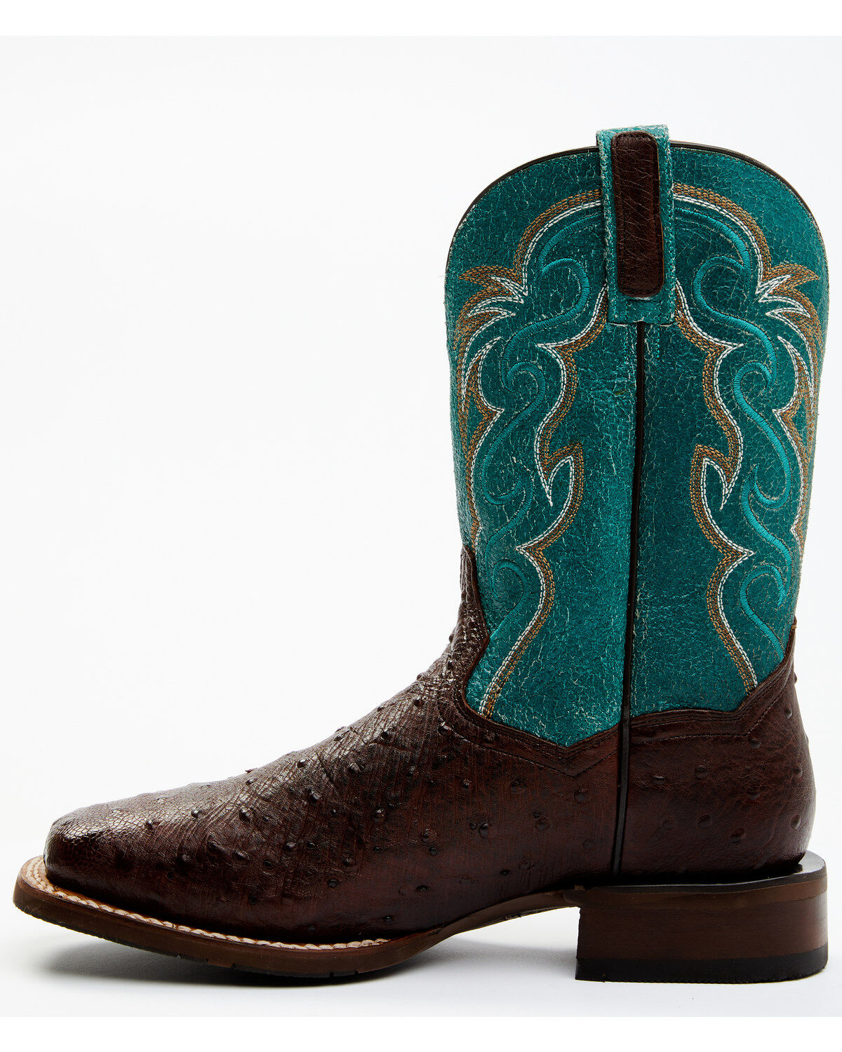 Dan Post Men's Exotic Full-Quill Ostrich Western Boots - Broad Square Toe