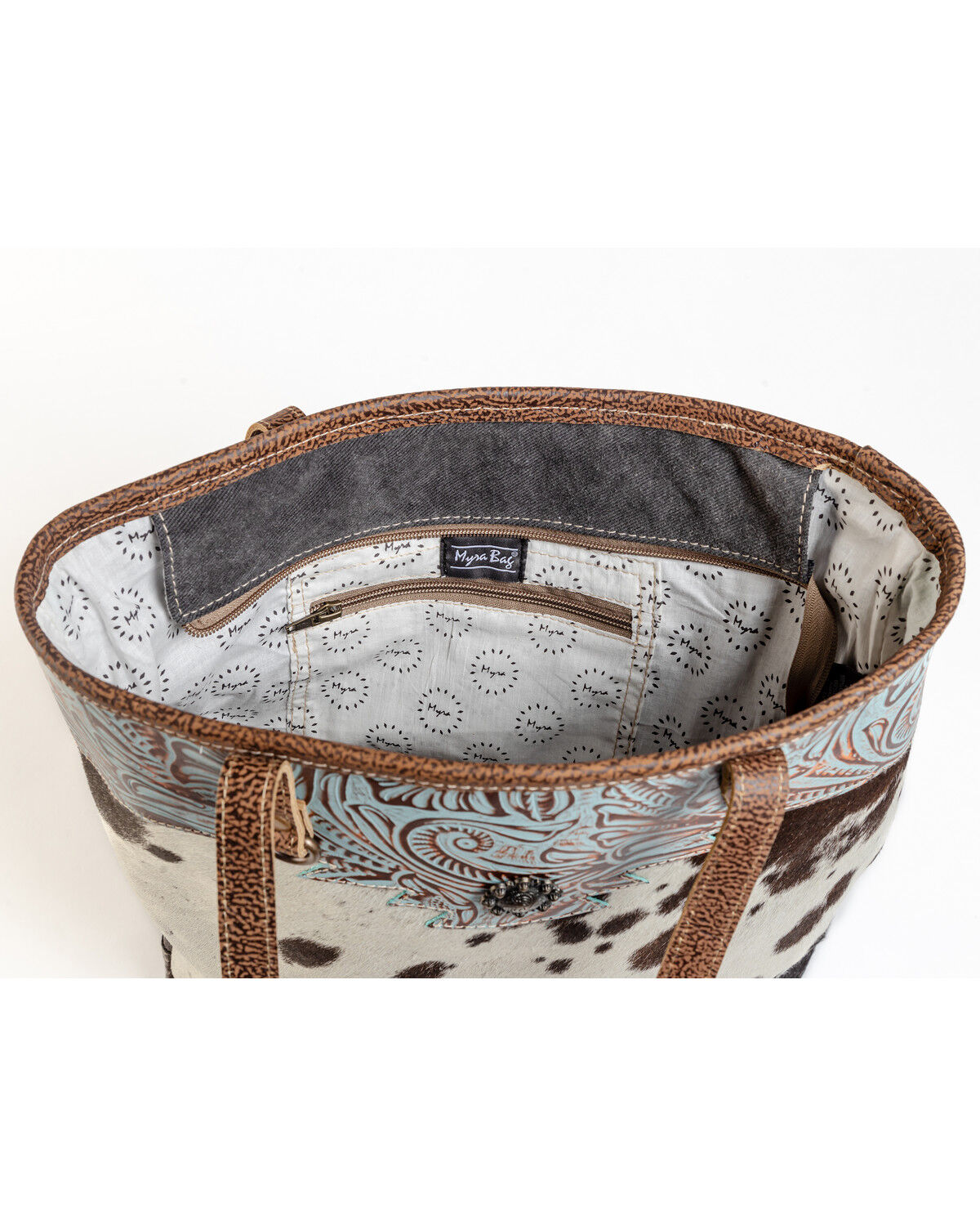 Myra Bag Women's Sooty Specks Canvas & Hair-On Tote