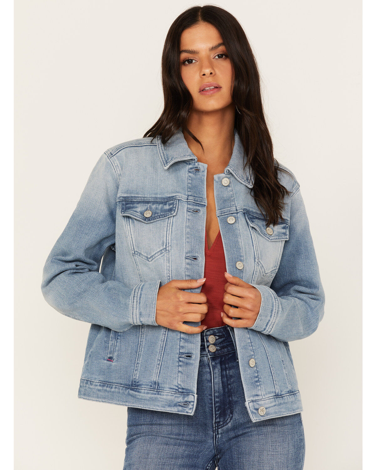 Idyllwind Women's Light Wash Wild Spirit Embroidered Denim Jacket